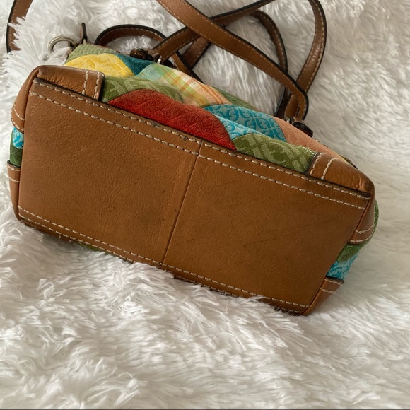 Fossil | Patchwork/ Weave Leather Multi Color Bag - Picture 15 of 16